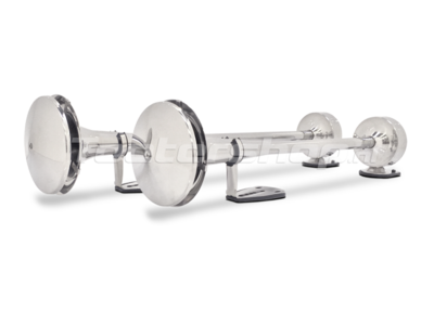 Lkw Druckluft Horn mit Schutzkappe, Edelstahlgehäuse, Länge 70cm